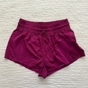 Women's Magenta Athletic Shorts